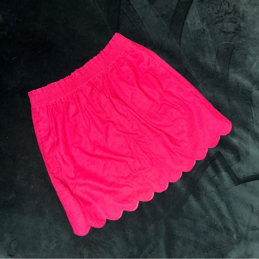 NWT J. Crew Factory Scalloped Sidewalk Skirt in Pink - Picture 5 of 11
